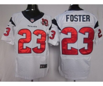 nike nfl jerseys houston texans #23 foster white[10th patch elite]