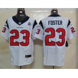 nike nfl jerseys houston texans #23 foster white[Elite 50th Patch]