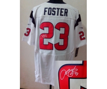 nike nfl jerseys houston texans #23 foster white[Elite signature]