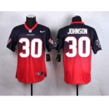 nike nfl jerseys houston texans #30 johnson blue-red[Elite drift fashion][second version]