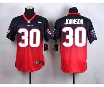 nike nfl jerseys houston texans #30 johnson blue-red[Elite drift fashion][second version]