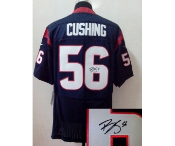 nike nfl jerseys houston texans #56 cushing blue[Elite signature]