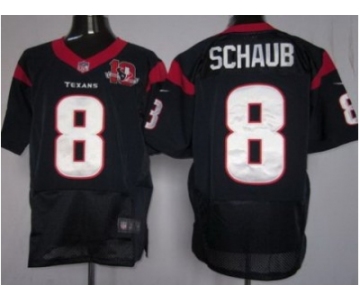 nike nfl jerseys houston texans #8 schaub blue[10th patch elite]