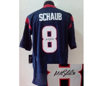 nike nfl jerseys houston texans #8 schaub blue[Elite signature]