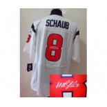 nike nfl jerseys houston texans #8 schaub white[Elite signature]