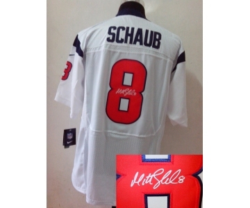 nike nfl jerseys houston texans #8 schaub white[Elite signature]