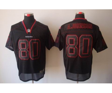 nike nfl jerseys houston texans #80 a.johnson black[Elite lights out]