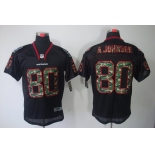 nike nfl jerseys houston texans #80 a.johnson black[camo fashion Elite]