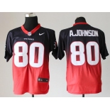 nike nfl jerseys houston texans #80 a.johnson blue-red[Elite drift fashion][second version]