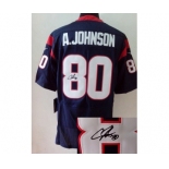 nike nfl jerseys houston texans #80 a.johnson blue[Elite signature]