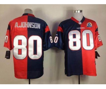 nike nfl jerseys houston texans #80 a.johnson red-blue[Elite split 50th Patch]