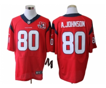 nike nfl jerseys houston texans #80 a.johnson red[Elite 10th patch]