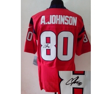 nike nfl jerseys houston texans #80 a.johnson red[Elite signature]