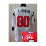 nike nfl jerseys houston texans #80 a.johnson white[Elite signature]