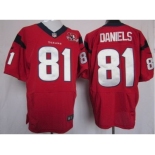 nike nfl jerseys houston texans #81 daniels red[Elite 10th patch]