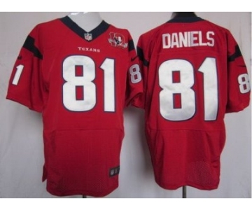 nike nfl jerseys houston texans #81 daniels red[Elite 10th patch]