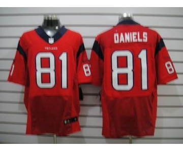 nike nfl jerseys houston texans #81 daniels red[Elite]