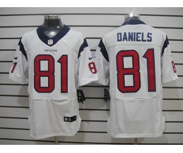 nike nfl jerseys houston texans #81 daniels white[Elite]