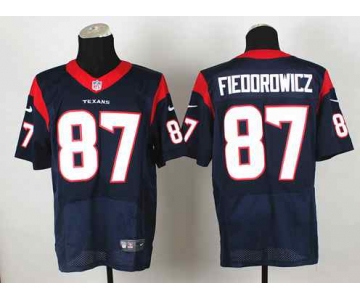 nike nfl jerseys houston texans #87 fieoorowicz blue[Elite]