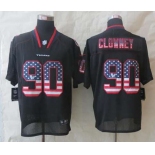 nike nfl jerseys houston texans #90 clowney black[Elite USA flag fashion][clowney]