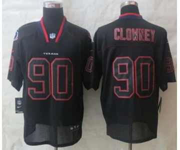 nike nfl jerseys houston texans #90 clowney black[Elite lights out][clowney]