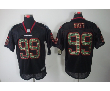 nike nfl jerseys houston texans #99 watt black[camo fashion Elite]