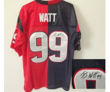 nike nfl jerseys houston texans #99 watt blue-red[Elite split signature]