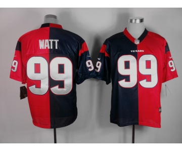 nike nfl jerseys houston texans #99 watt blue-red[Elite split]