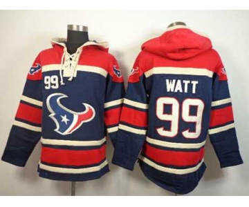 nike nfl jerseys houston texans #99 watt blue-red[pullover hooded sweatshirt]