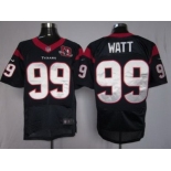 nike nfl jerseys houston texans #99 watt blue[10th patch elite]