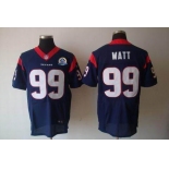 nike nfl jerseys houston texans #99 watt blue[Elite 50th Patch]