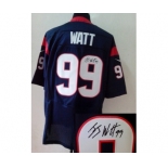 nike nfl jerseys houston texans #99 watt blue[Elite signature]