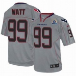 nike nfl jerseys houston texans #99 watt grey[Elite lights out 50th Patch]