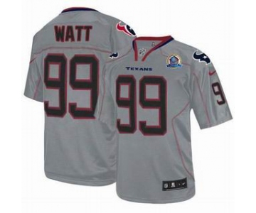 nike nfl jerseys houston texans #99 watt grey[Elite lights out 50th Patch]