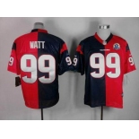 nike nfl jerseys houston texans #99 watt red-blue[Elite split 50th Patch]