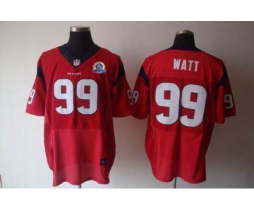 nike nfl jerseys houston texans  #99 watt red[Elite 50th Patch]