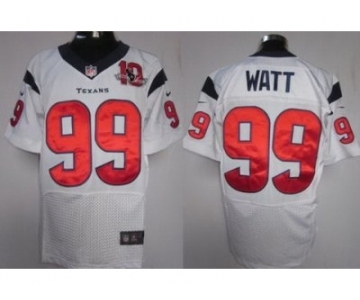 nike nfl jerseys houston texans #99 watt white[10th patch elite]