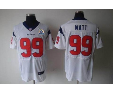 nike nfl jerseys houston texans  #99 watt white[Elite 50th Patch]