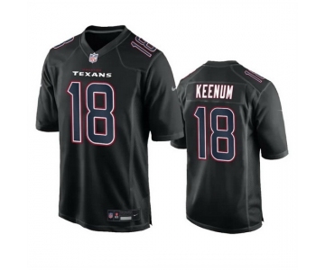 Men Houston Texans #18 Case Keenum Black Fashion Vapor Untouchable Limited Stitched Football Jersey