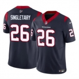 Men Houston Texans #26 Devin Singletary Navy 2023 F U S E Vapor Untouchable Stitched Football Jersey