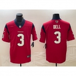 Men Houston Texans #3 Tank Dell Red Vapor Untouchable Stitched Football Jersey