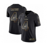 Men Houston Texans #4 Deshaun Watson Black Golden Edition 2019 Vapor Untouchable Limited Jersey