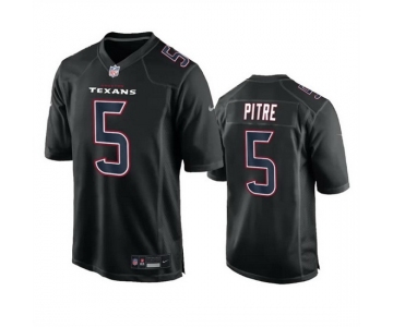 Men Houston Texans #5 Jalen Pitre Black Fashion Vapor Untouchable Limited Stitched Football Jersey