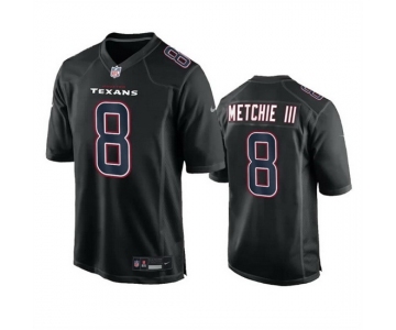 Men Houston Texans #8 John Metchie III Black Fashion Vapor Untouchable Limited Stitched Football Jersey