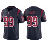 Men Houston Texans #99 J.J. Watt Navy Color Rush Limited Jersey