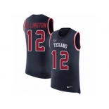 Men Nike Houston Texans #12 Bruce Ellington Navy Blue Rush Player Name & Number Tank Top NFL Jersey