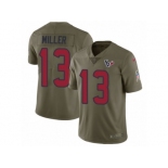 Men Nike Houston Texans #13 Braxton Miller Limited Olive 2017 Salute to Service NFL Jersey