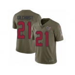 Men Nike Houston Texans #21 Marcus Gilchrist Limited Olive 2017 Salute to Service NFL Jersey