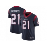 Men Nike Houston Texans #21 Marcus Gilchrist Navy Blue Team Color Vapor Untouchable Limited Player NFL Jersey