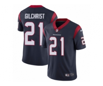 Men Nike Houston Texans #21 Marcus Gilchrist Navy Blue Team Color Vapor Untouchable Limited Player NFL Jersey